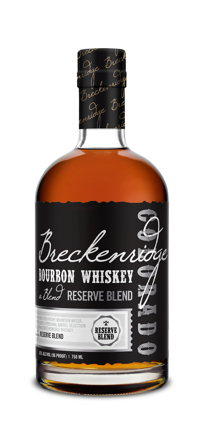 Breckenridge Bourbon Whiskey Reserve Blend Bottle 750 mL