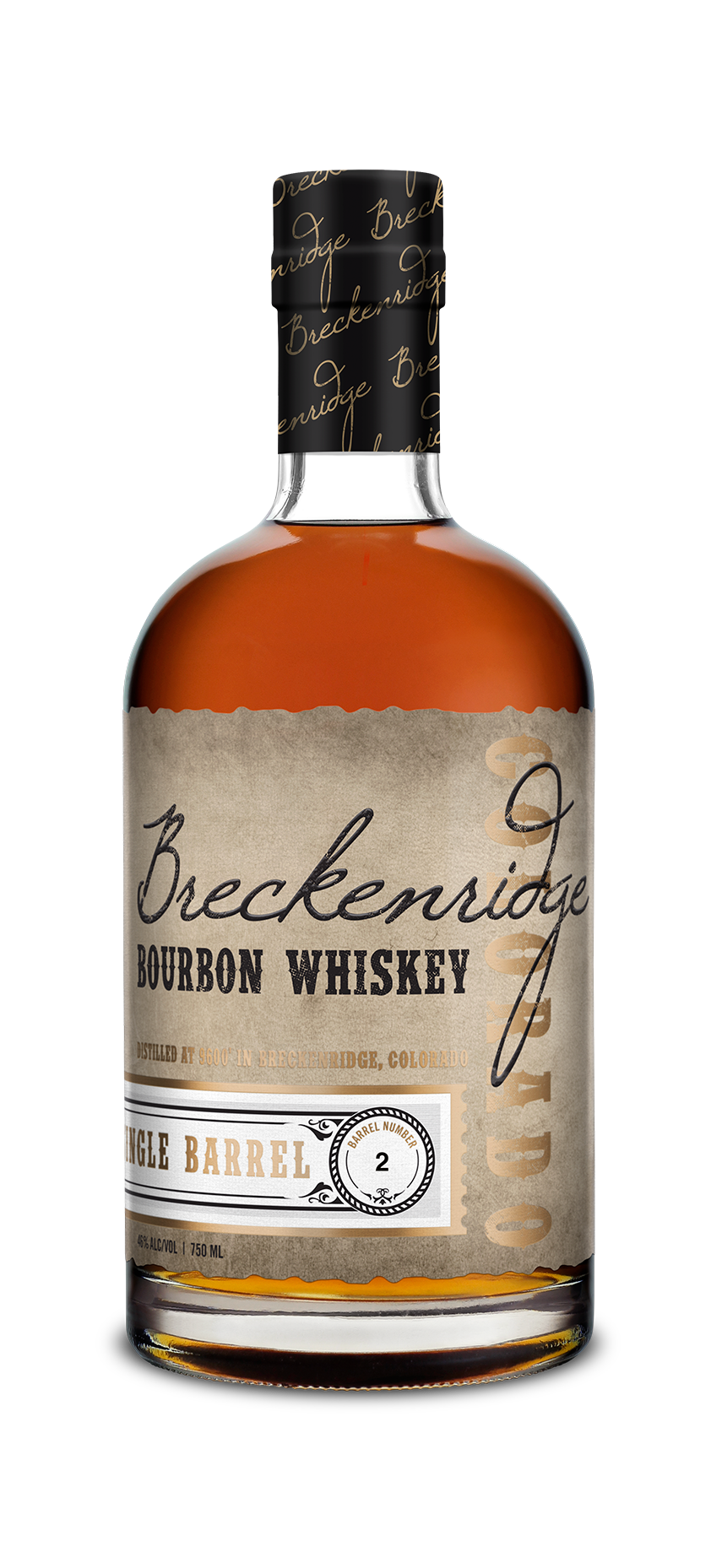 Breckenridge Bourbon Whiskey Single Barrel bottle 750 mL