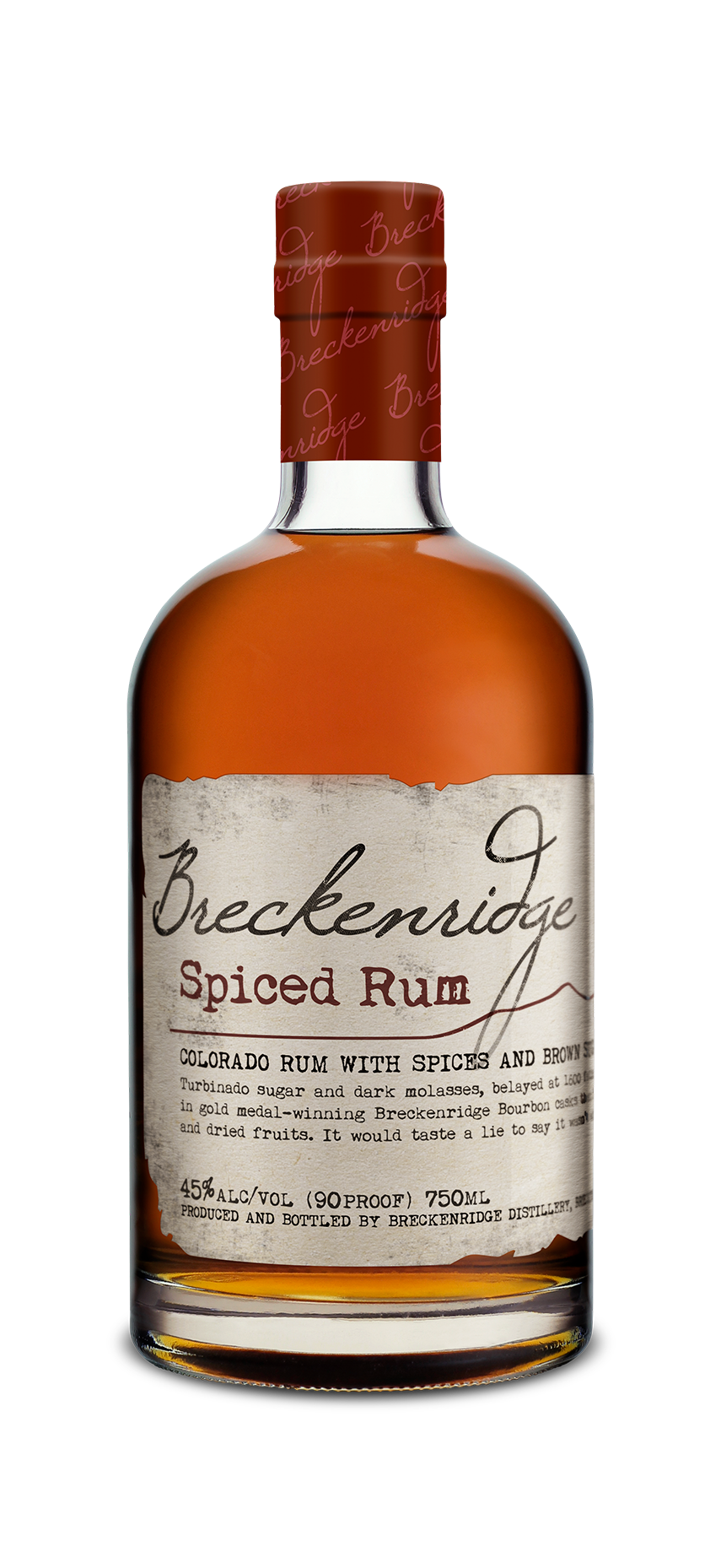 Breckenridge Spiced Rum bottle 750 mL