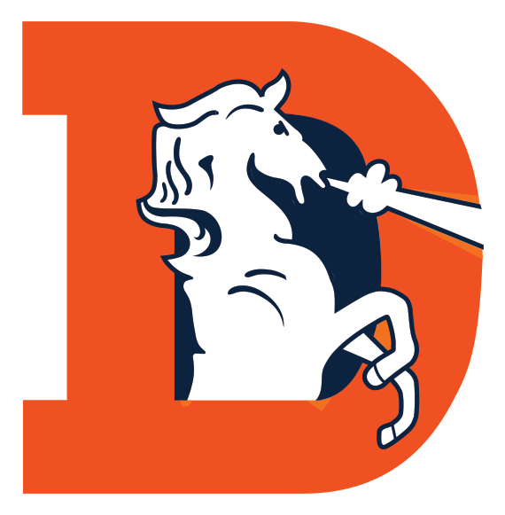 retro denver broncos "d" logo